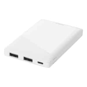 DELTACO varavirtalähde, 5000mAh, 2x USB-A, Micro USB, valkoinen | PB-A1000