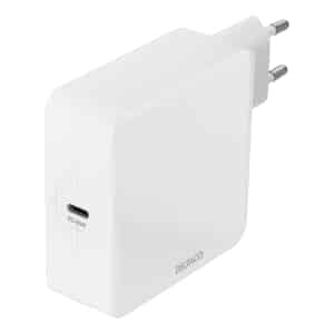 DELTACO USB-C PD wall charger, 65 W, white | USBC-AC140